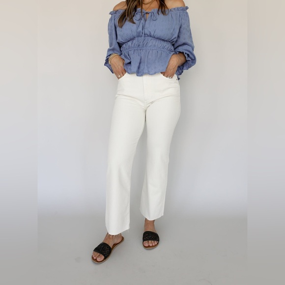 Pistola Ally Straight Leg Denim Jeans size 26 eggshell vintage - Picture 4 of 7